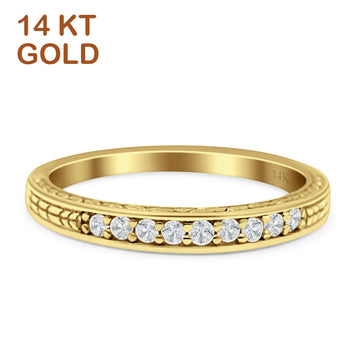 Half Eternity Engraved Band